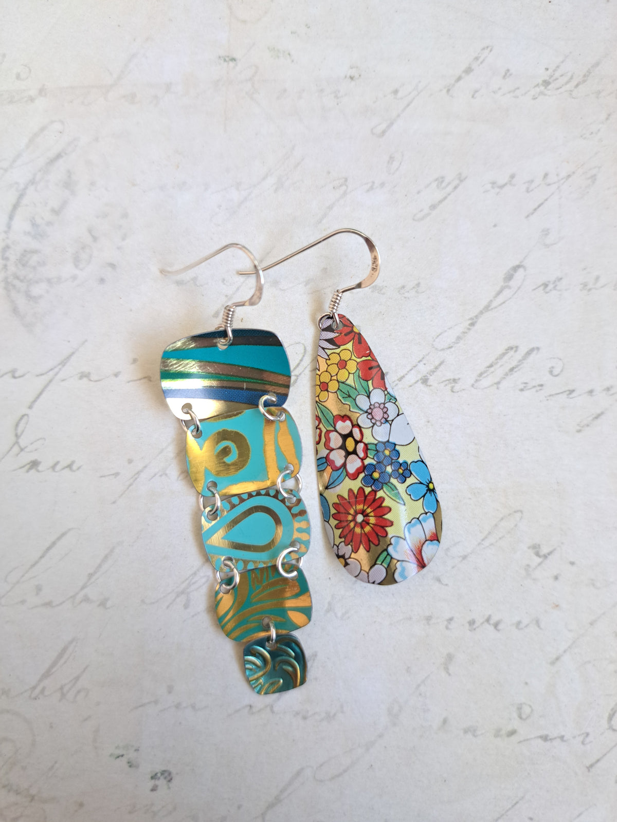 Turquoise 5-Tin Graduated Earrings