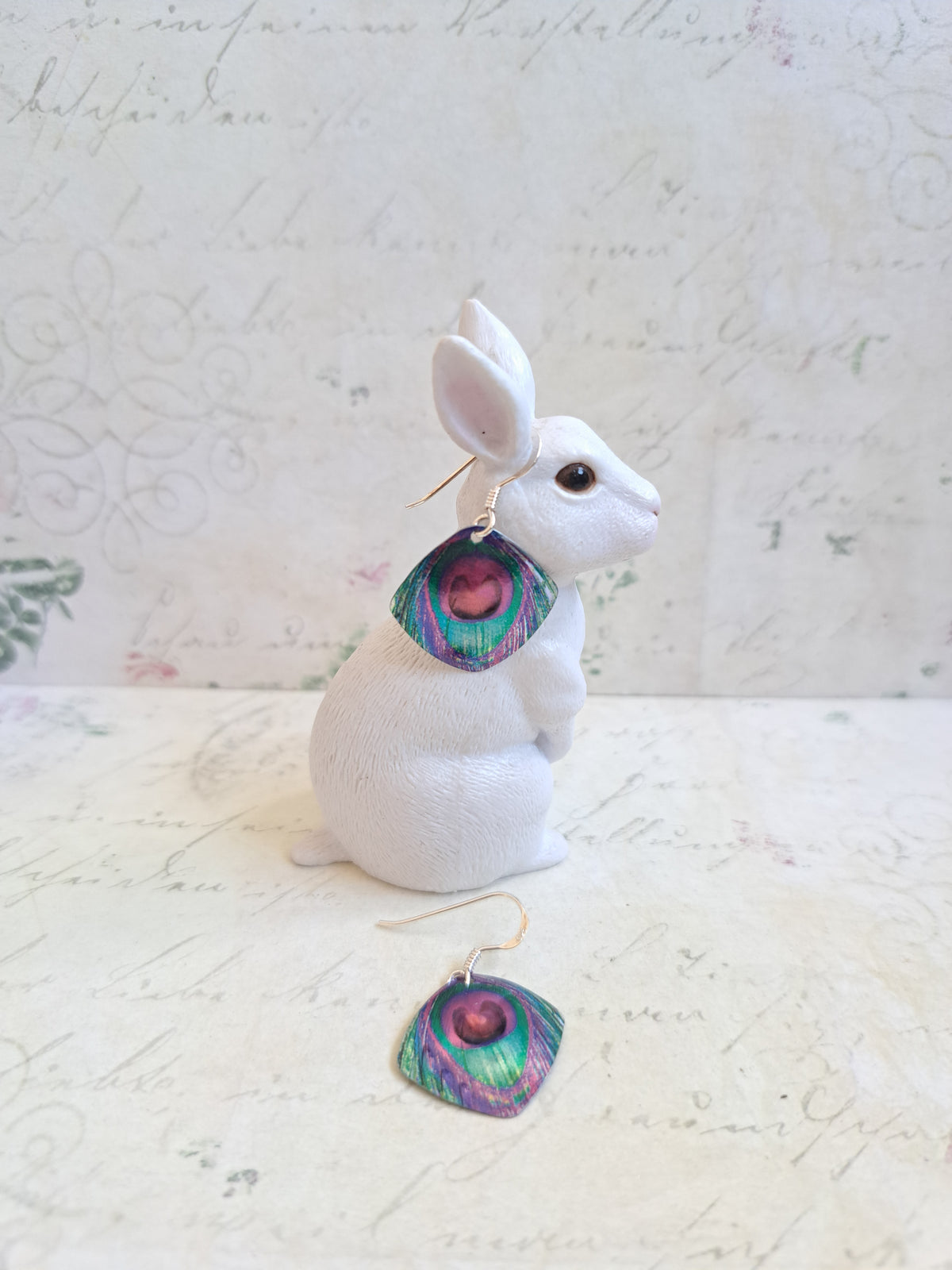 Peacock Tin Earrings