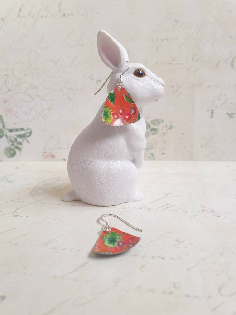 Orange Tin Earrings