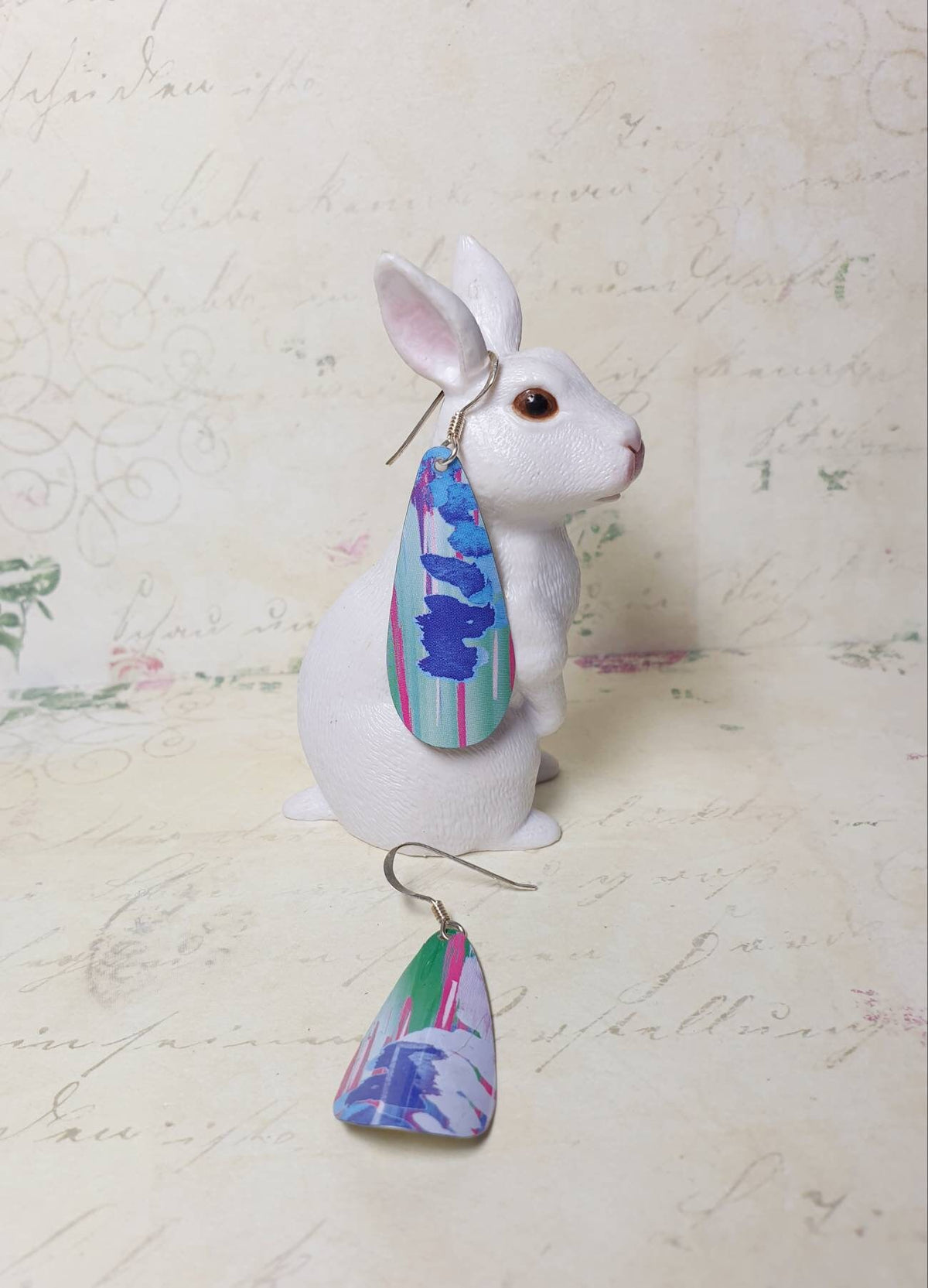 Multicoloured Recycled Tin Drop Earrings - ScattyBun - 10th Anniversary - Gifts Under 30 - Boho - Long Drop -