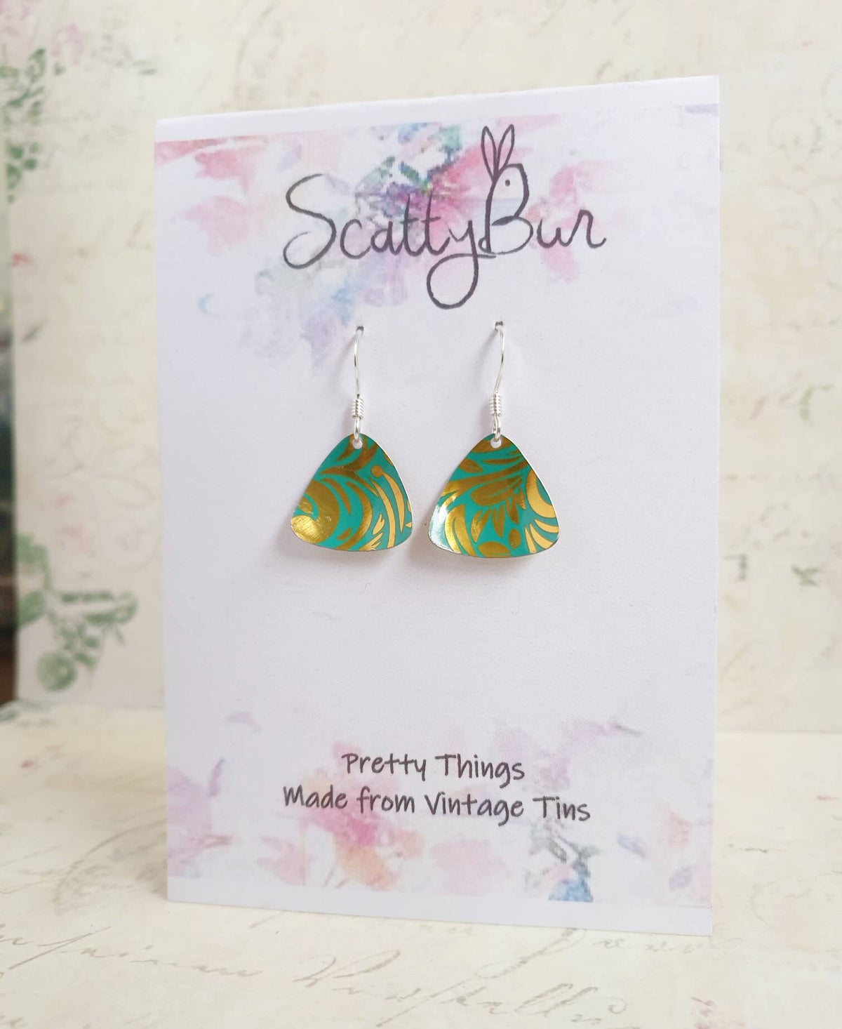 Turquoise Tin Earrings
