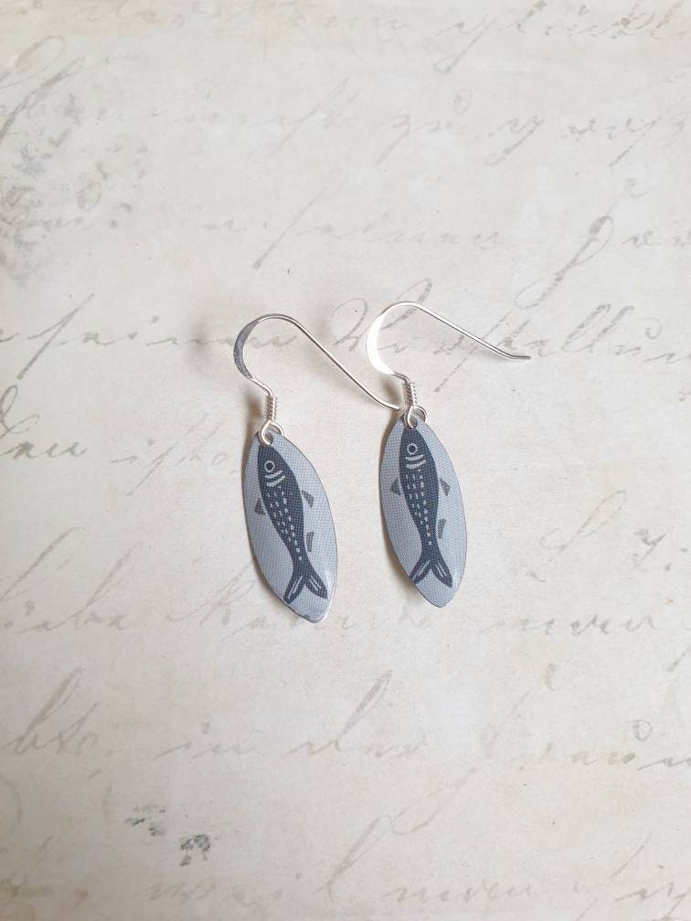 Tin Fish Earrings