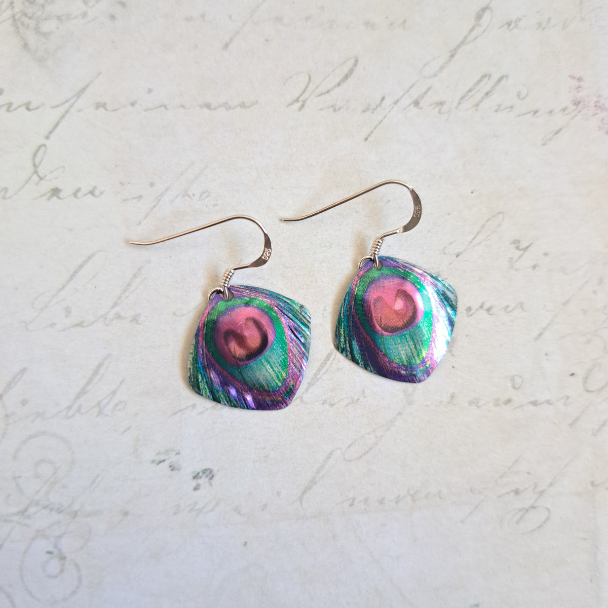Peacock Tin Earrings