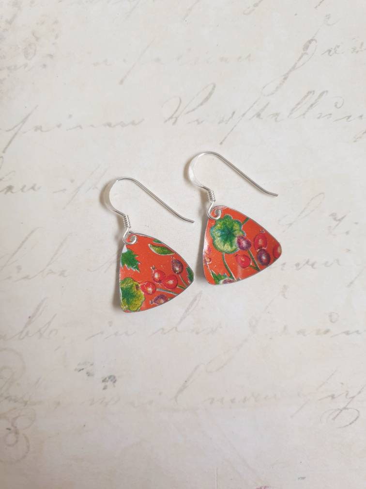 Orange Tin Earrings
