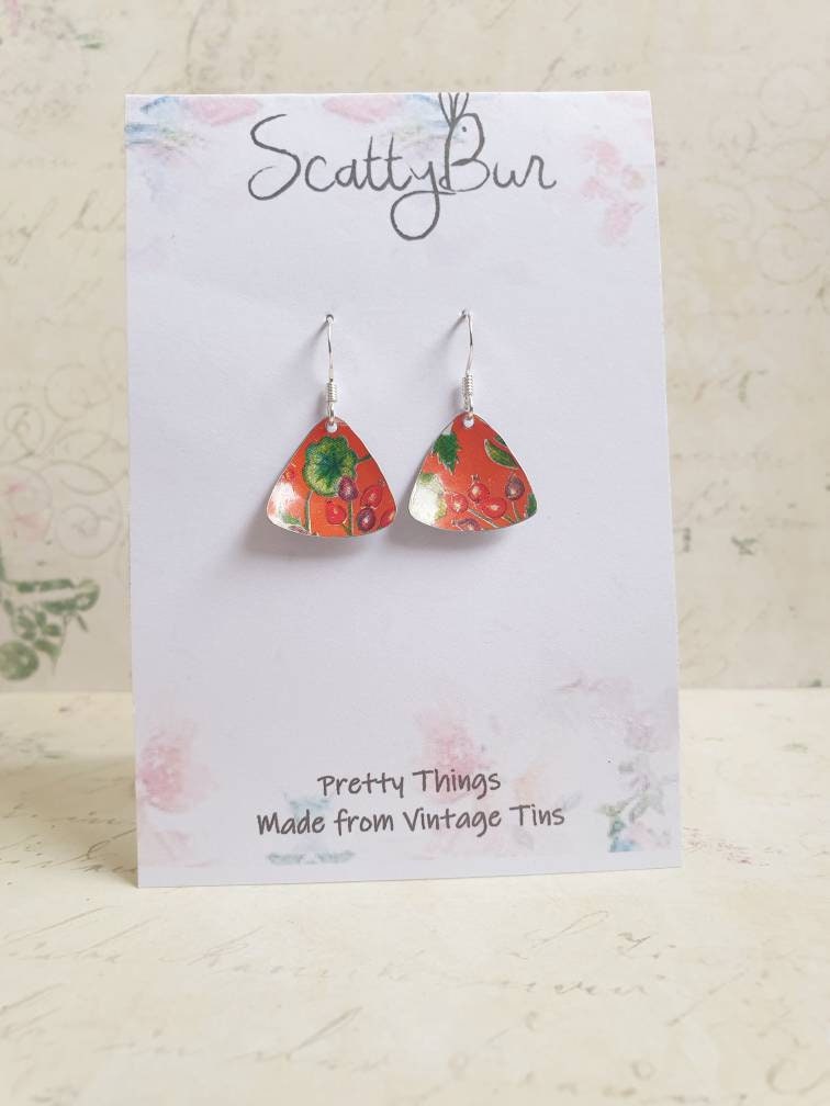 Orange Tin Earrings