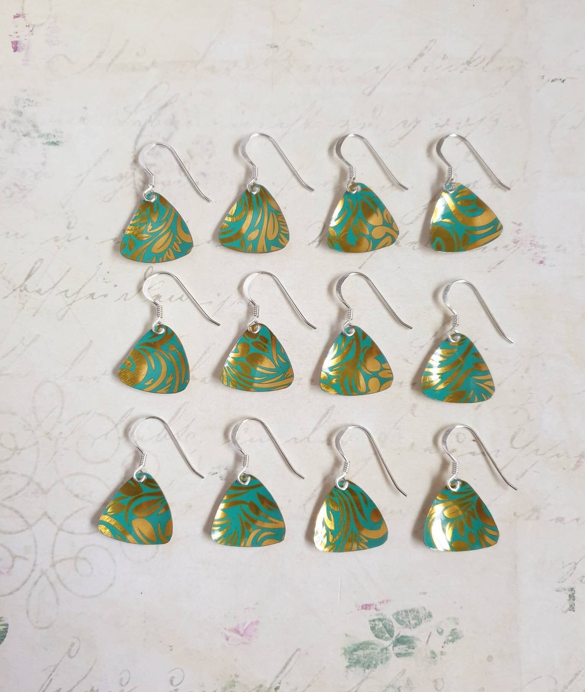 Turquoise Tin Earrings