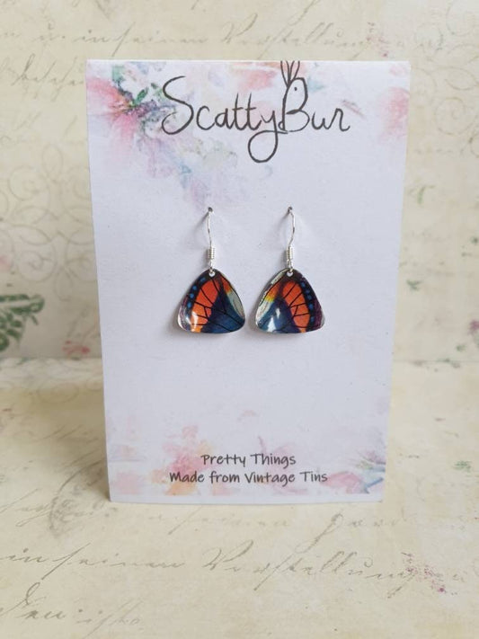 1960s Vintage Tin Butterfly Earrings
