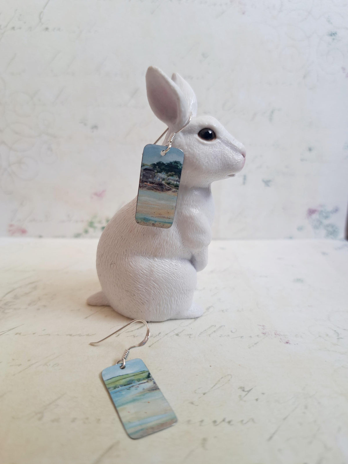Rock Beach Foreshore Earrings  - Recycled Tin - Coastal Gift - Mother's Day Gift - Valentine's Day Gift - Cornish Souvenir - Sailing Club